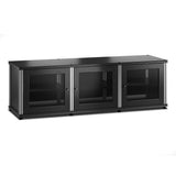Salamander Designs Synergy 237 Triple AV Cabinet (Black Oak with Aluminum Posts)