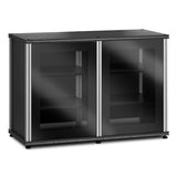 Salamander Designs Synergy 323 Twin AV Cabinet (Black Oak with Black Glass & Aluminum Posts)