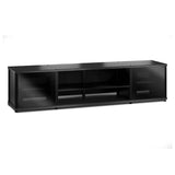 Salamander Designs Synergy 248 Quad AV Cabinet (Black Oak with Black Glass Doors & Black Posts)