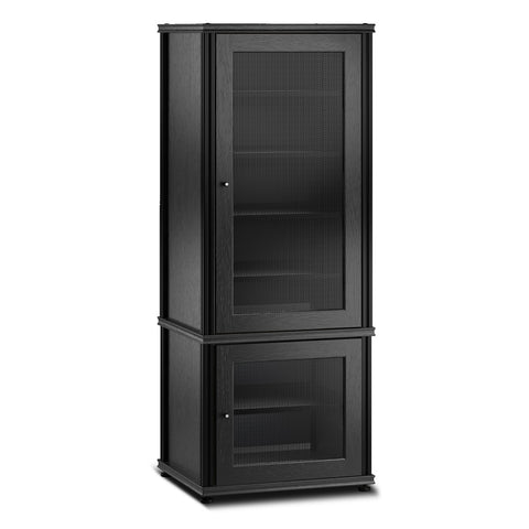 Salamander Designs Synergy 603 Single AV Cabinet (Black Oak with Black Posts)