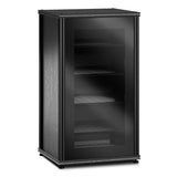 Salamander Designs Synergy 402 AV Cabinet (Black Oak with Black Glass Doors & Black Posts)