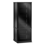 Salamander Designs Synergy 603 Single AV Cabinet (Black Oak with Black Glass & Black Posts)