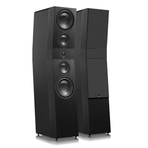 SVS Pair of Ultra Evolution Pinnacle Tower Speakers with 8 Inch Quand Woofers in Black Oak