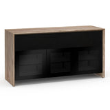 Salamander Designs Chameleon Collection Barcelona 339 Triple Speaker Integrated Cabinet (Natural Walnut with Black Glass Doors)