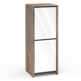 Salamander Designs Chameleon Collection Barcelona 617 Single Audio Cabinet (Natural Walnut with Gloss White Doors)
