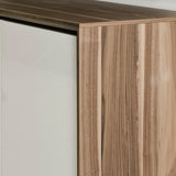 Salamander Designs Chameleon Collection Barcelona 323 Twin AV Cabinet (Natural Walnut with Gloss White Doors)