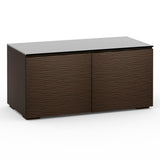 Salamander Designs Chameleon Collection Berlin 221 Twin AV Cabinet (Textured Wenge with Black Glass Top)