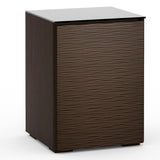 Salamander Designs Chameleon Collection Berlin 317 Single AV Cabinet (Textured Wenge with Black Glass Top)