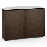 Salamander Designs Chameleon Collection Berlin 323 Twin Corner AV Cabinet (Textured Wenge with Black Glass Top)