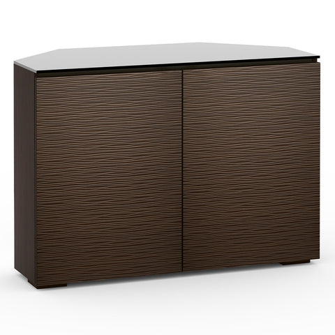 Salamander Designs Chameleon Collection Berlin 323 Twin Corner AV Cabinet (Textured Wenge with Black Glass Top)