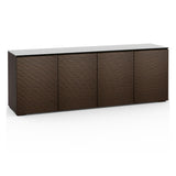 Salamander Designs Chameleon Collection Berlin 347 Quad AV Cabinet (Textured Wenge with Black Glass Top)