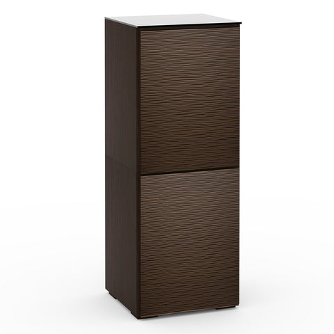 Salamander Designs Chameleon Collection Berlin 617 Single AV Cabinet (Textured Wenge with Black Glass Top)