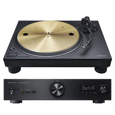 Technics SL-1300G New Grand Class Turntable Bundle with SU-GX70 Network Audio Amplifier