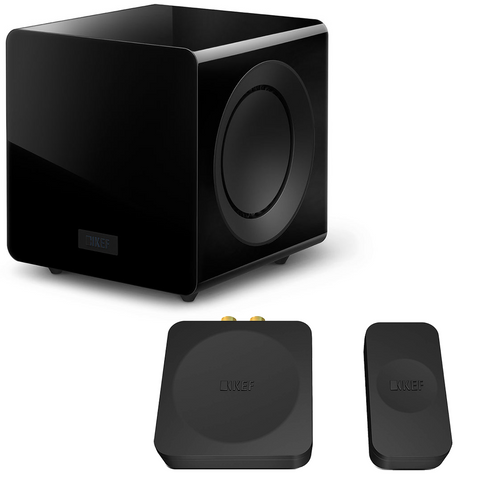 KEF KC92 Force-Cancelling Subwoofer Bundle with KW1 Wireless Subwoofer Adapter Kit