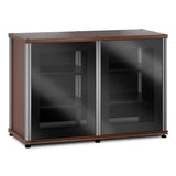 Salamander Designs Synergy 323 Twin AV Cabinet (American Cherry with Black Glass & Aluminum Posts)