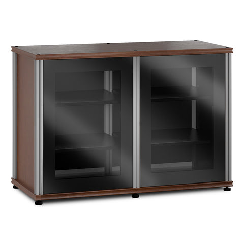 Salamander Designs Synergy 323 Twin AV Cabinet (American Cherry with Black Glass & Aluminum Posts)