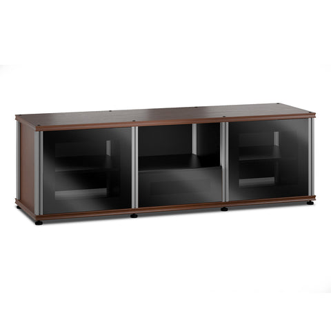 Salamander Designs Synergy 236 Triple AV Cabinet (American Cherry with Black Glass & Aluminum Posts)