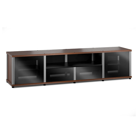 Salamander Designs Synergy 243 Quad AV Cabinet (American Cherry with Black Glass Doors & Aluminum Posts)