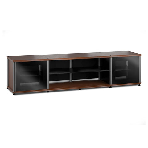 Salamander Designs Synergy 248 Quad AV Cabinet (American Cherry with Black Glass Doors & Aluminum Posts)