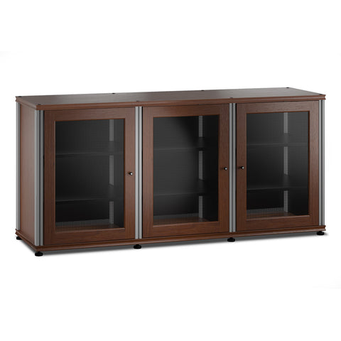 Salamander Designs Synergy 337 Triple Wide AV Cabinet (American Cherry with Aluminum Posts)
