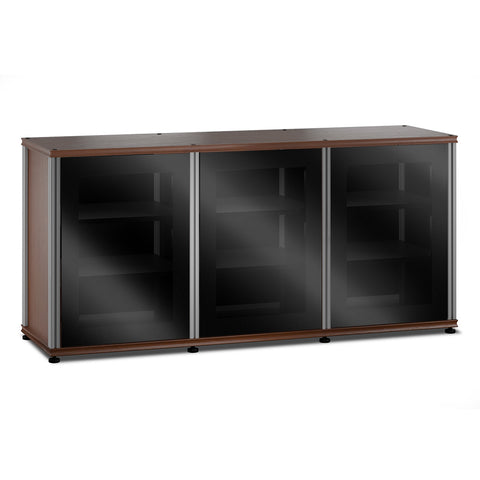 Salamander Designs Synergy 337 Triple AV Cabinet (American Cherry with Black Glass & Aluminum Posts)