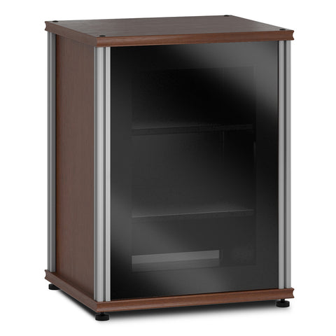 Salamander Designs Synergy 303 Single AV Cabinet (American Cherry with Black Glass & Aluminum Posts)