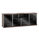 Salamander Designs Synergy 345 Quad AV Cabinet (American Cherry with Black Glass & Aluminum Posts)