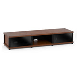Salamander Designs Synergy 131 Triple AV Cabinet (American Cherry with Black Glass Doors & Black Posts)