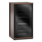Salamander Designs Synergy 402 AV Cabinet (American Cherry with Black Glass Doors & Black Posts)