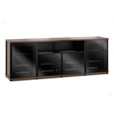 Salamander Designs Synergy 345 Quad AV Cabinet (American Cherry with Black Glass & Black Posts)