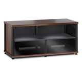 Salamander Designs Synergy 223 Twin AV Cabinet (American Cherry with Black Glass & Black Posts)