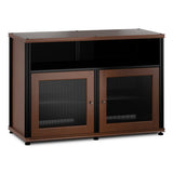 Salamander Designs Synergy 329 Twin AV Cabinet (American Cherry with Black Glass & Black Posts)