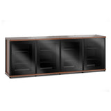 Salamander Designs Synergy 347 Quad AV Cabinet (American Cherry with Black Glass Doors & Black Posts)