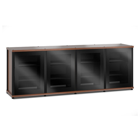 Salamander Designs Synergy 347 Quad AV Cabinet (American Cherry with Black Glass Doors & Black Posts)