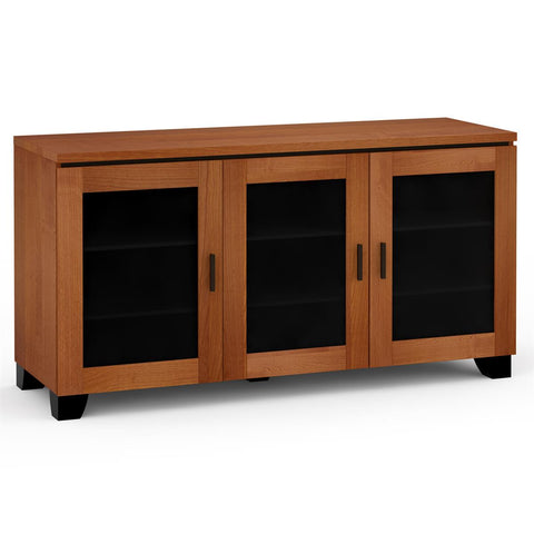 Salamander Designs Chameleon Collection Elba 337 Triple AV Cabinet (Wide Framed American Cherry Doors with Smoked Glass Inserts)