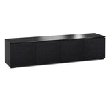 Salamander Designs Chameleon Collection Chicago 247 Quad AV Cabinet (Textured Black Oak with Black Glass)