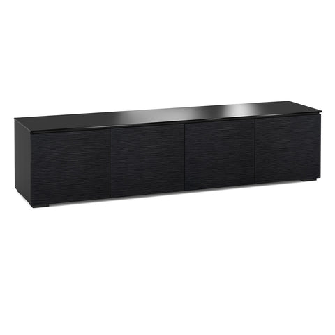 Salamander Designs Chameleon Collection Chicago 247 Quad AV Cabinet (Textured Black Oak with Black Glass)
