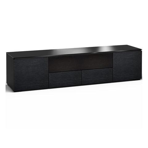Salamander Designs Chameleon Collection Chicago 245 Quad Speaker Integrated Cabinet (Textured Black Oak with Black Glass Top)