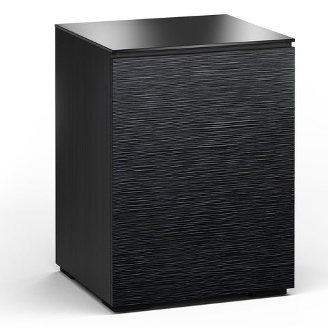 Salamander Designs Chameleon Collection Chicago 317 Single AV Cabinet (Textured Black Oak with Black Glass Top)