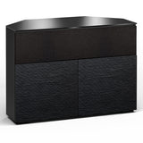 Salamander Designs Chameleon Collection Chicago 329 Twin Speaker Integrated Corner AV Cabinet (Textured Black Oak with Black Glass Top)