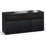 Salamander Designs Chameleon Collection Chicago 339 Triple Speaker Integrated Cabinet (Textured Black Oak with Black Glass Top)