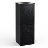 Salamander Designs Chameleon Collection Chicago 617 Twin AV Cabinet (Textured Black Oak with Black Glass Top)