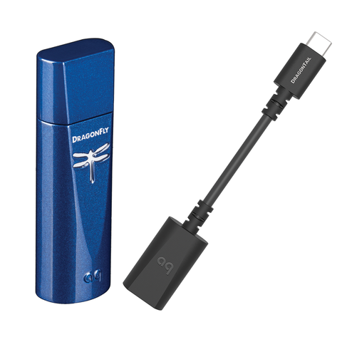 AudioQuest DragonFly Cobalt USB DAC Bundle with DragonTail USB-A to USB-C Extender