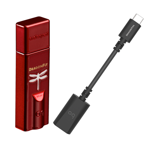 AudioQuest DragonFly Red USB DAC Bundle with DragonTail USB-A to USB-C Extender