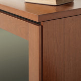 Salamander Designs Chameleon Collection Elba 221 Twin AV Cabinet (Wide Framed American Cherry Doors with Smoked Glass Inserts)