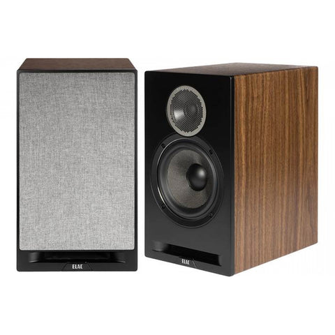 ELAC DBR62 6.5 Inch Bookshelf Speakers - Pair (Walnut/Black)