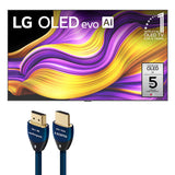 LG OLED83G5WUA 83 Inch 4K OLED evo G5 Smart TV with AudioQuest SKY 3m HDMI Cable