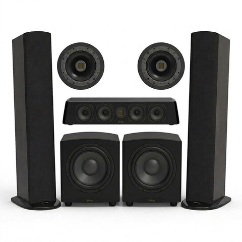 GoldenEar 5.2 Home Theater Bundle with Triton 5 Tower Speakers, SuperCenter Reference Center Channel, ForceField 30 Subwoofers & Invisa 525 In-Ceiling Speakers