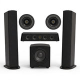 GoldenEar 5.1 Home Theater Bundle with Triton 5 Tower Speakers, SuperCenter Reference Center Channel, ForceField 30 Subwoofer & Invisa 525 In-Ceiling Speakers