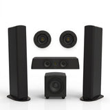 GoldenEar 5.1 Home Theater Bundle with Triton 7 Tower Speakers, SuperCenter XL Center Channel, ForceField 30 Subwoofer & Invisa 525 In-Ceiling Speakers